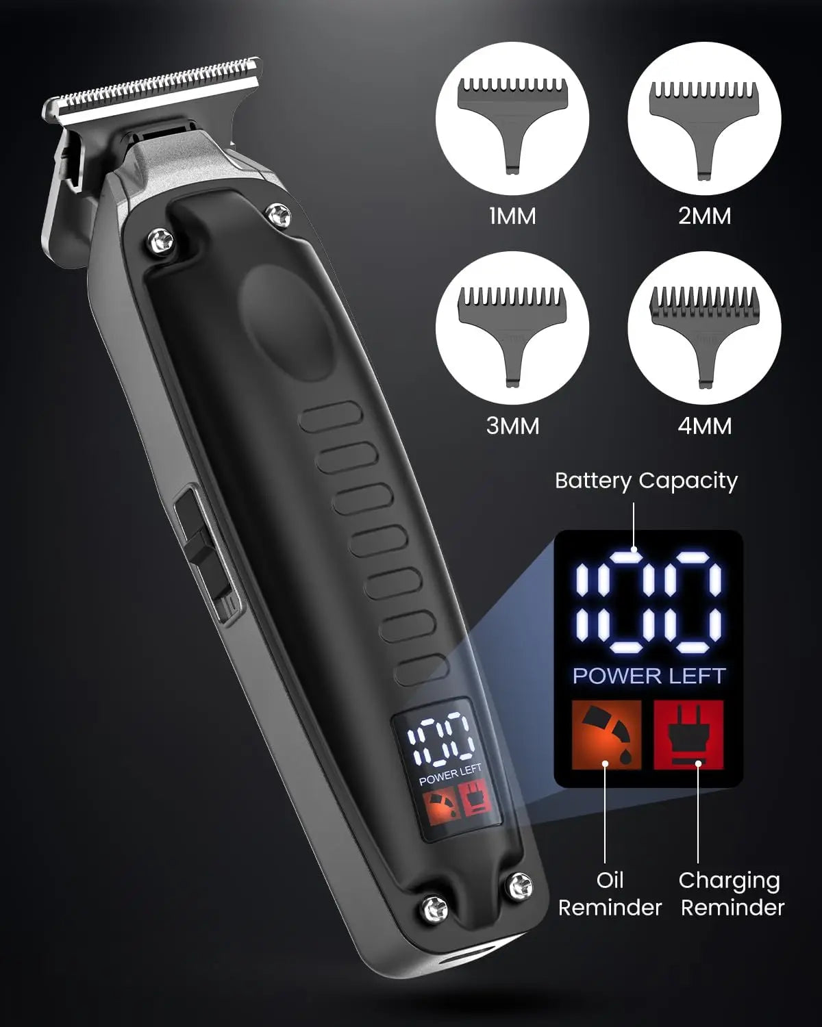 Professioneller Haarschneider mit LED-Display & Type-C Ladefunktion