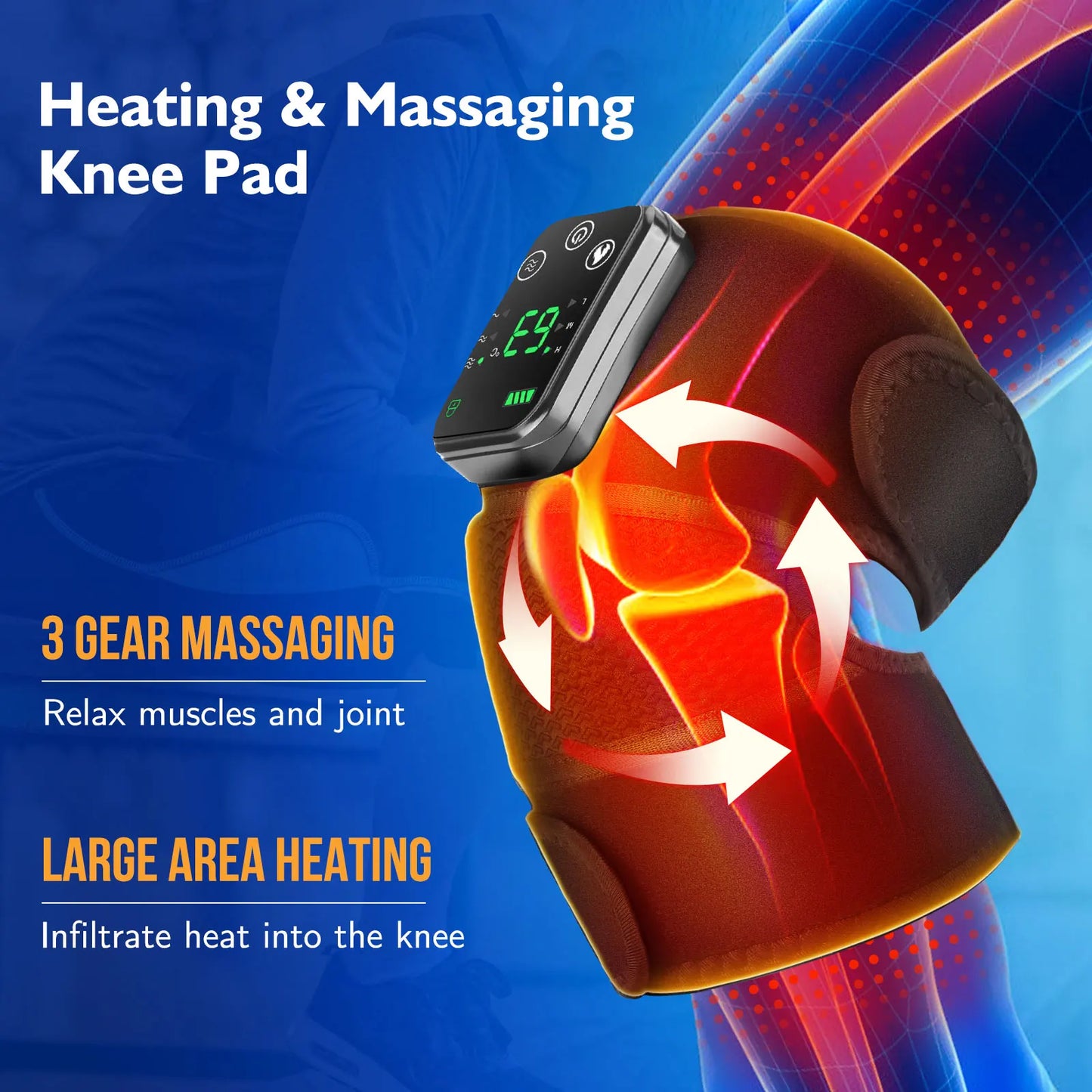 Elektrische Heiz- & Massage-Kniebandage
