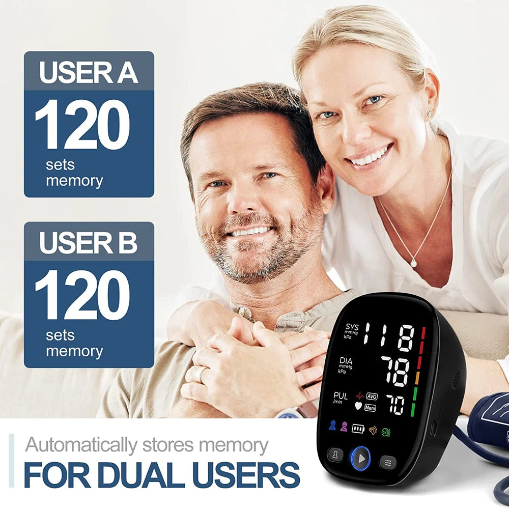 Automatisches Oberarm-Blutdruckmessgerät mit LED-Display